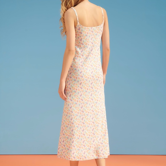 NWOT Zara Knit Floral Print Midi Dress Large - Picture 4 of 16